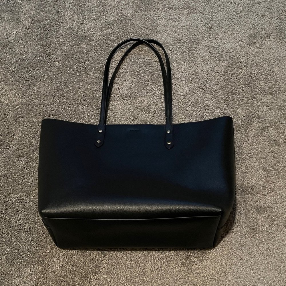 COACH Town Tote - Black Polished Pebble Leather - Picture 7 of 12